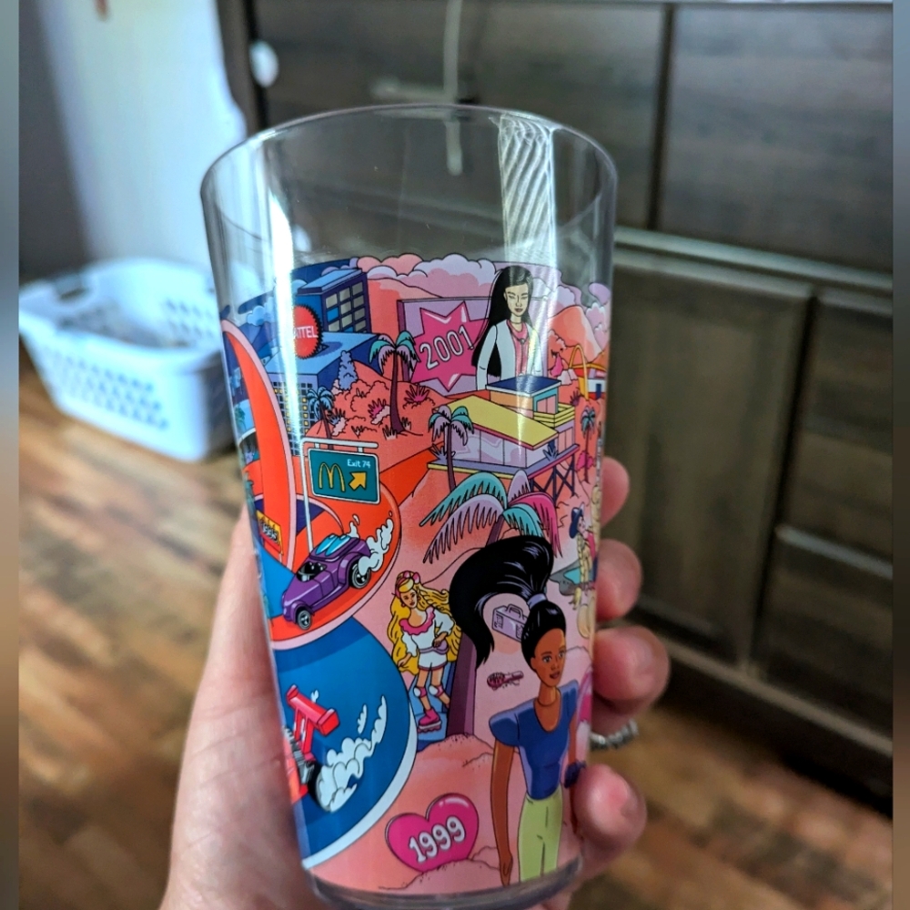 McDonald's Barbie/Hot Wheels Plastic Collector's Cup